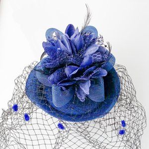 Fascinators for Women Hats Headbands (Navy Blue)